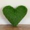 19" UV Resistant Artificial Heart Shaped Grass Pillow Cushion (Indoor/Outdoor)